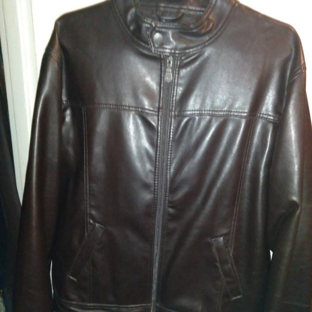 Mens Brunello Pradesi Faux Leather jacket XL